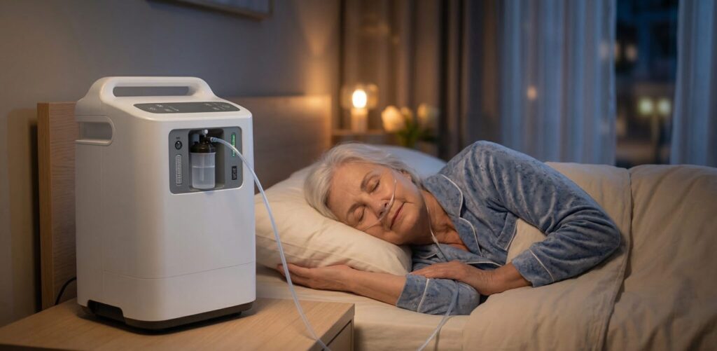 Stationary oxygen concentrator